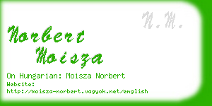 norbert moisza business card